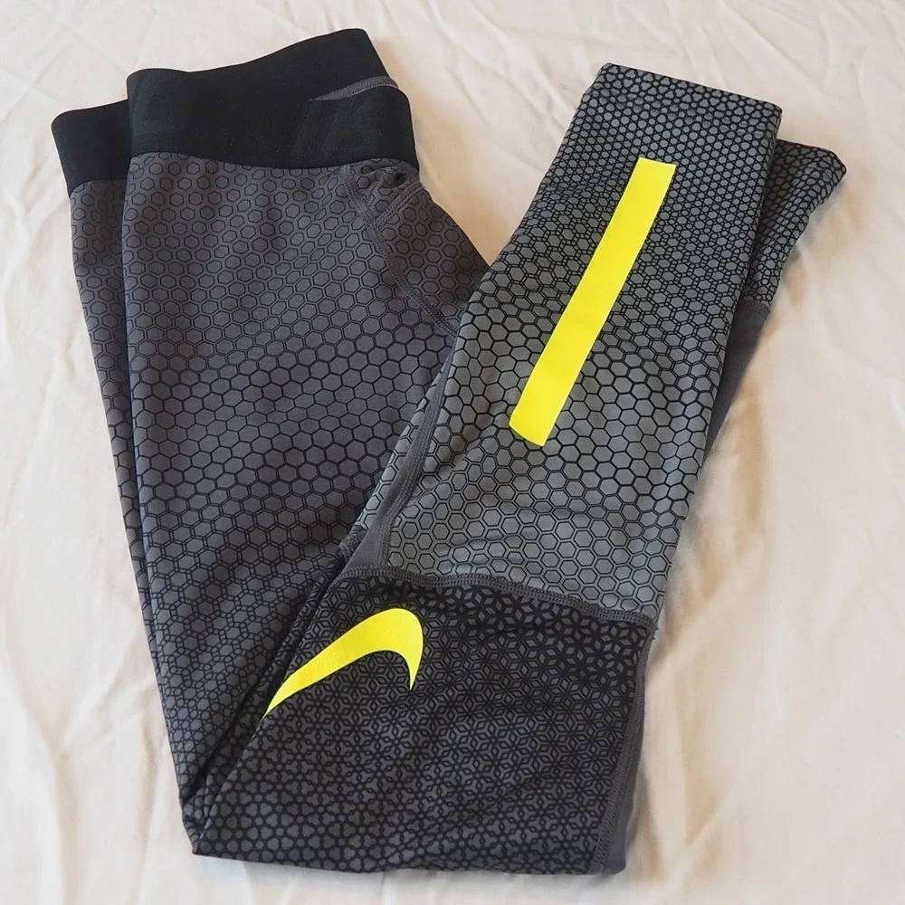 Nike Pro Hyperwarm Compression Tights Men's Medium Running Base Layer Leggings